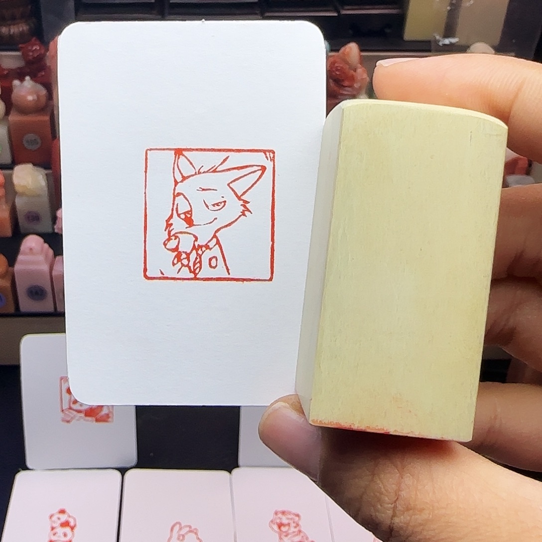 ****光寿山石印石2.5尼克狐尼克 手工篆刻