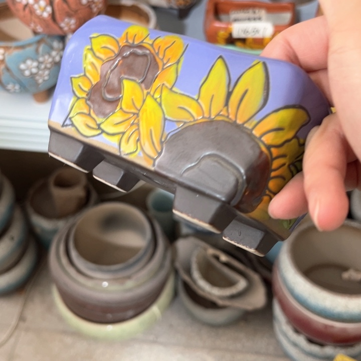 紫砂花盆粗陶材质多肉花盆