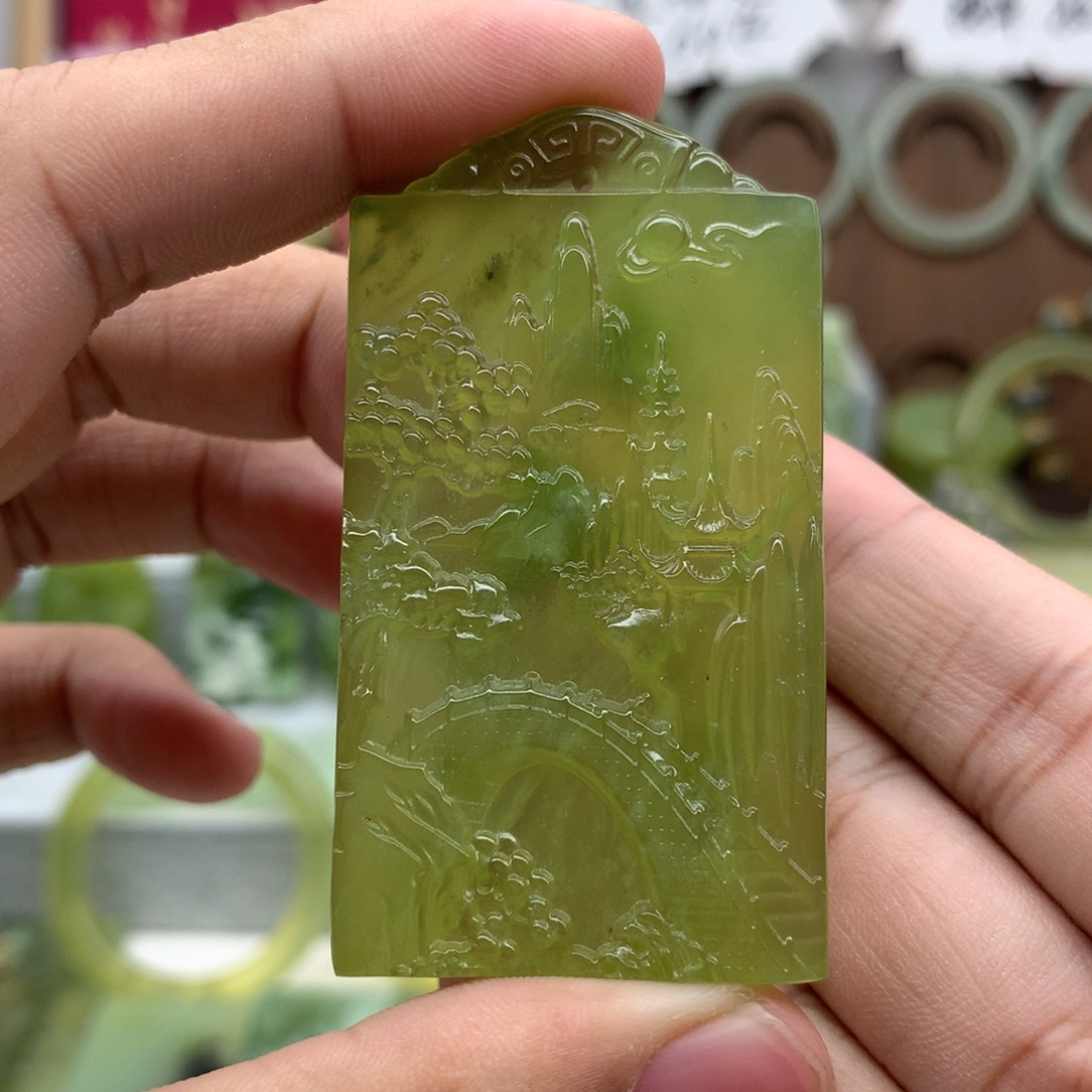 用***3岫玉未镶嵌吊坠(不含链)