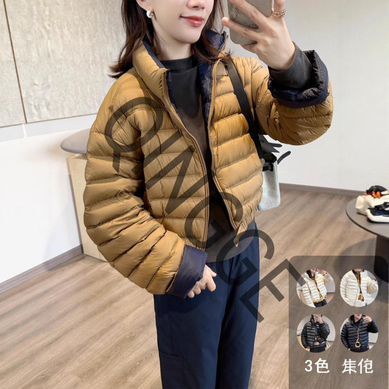 872518#时髦气泡羽绒服百搭短款立领廓形小个子90白鸭绒羽绒外套