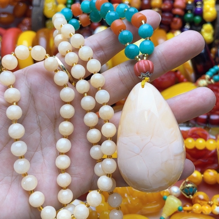 树脂制品67号水滴毛衣链