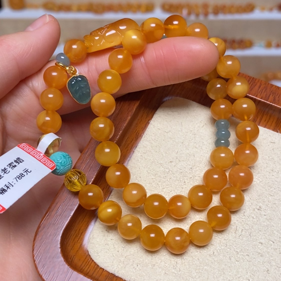 【闪购商品】未镶嵌蜜蜡手链手串