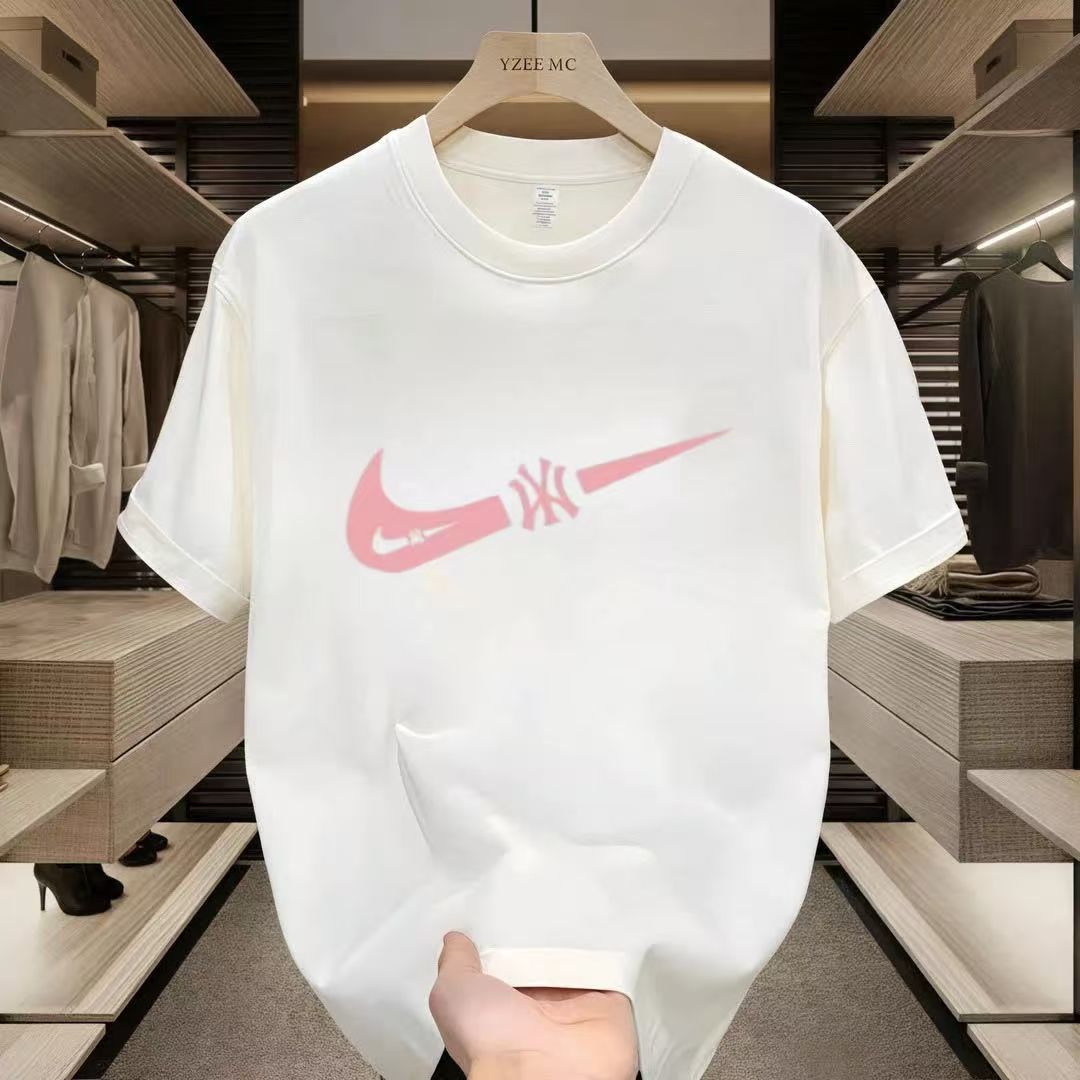 夏季圆领半袖上衣印花T恤时尚夏季休闲韩版潮流ins情侣春夏款