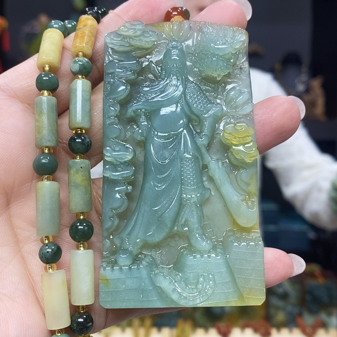 未镶嵌岫玉挂件吊坠项链