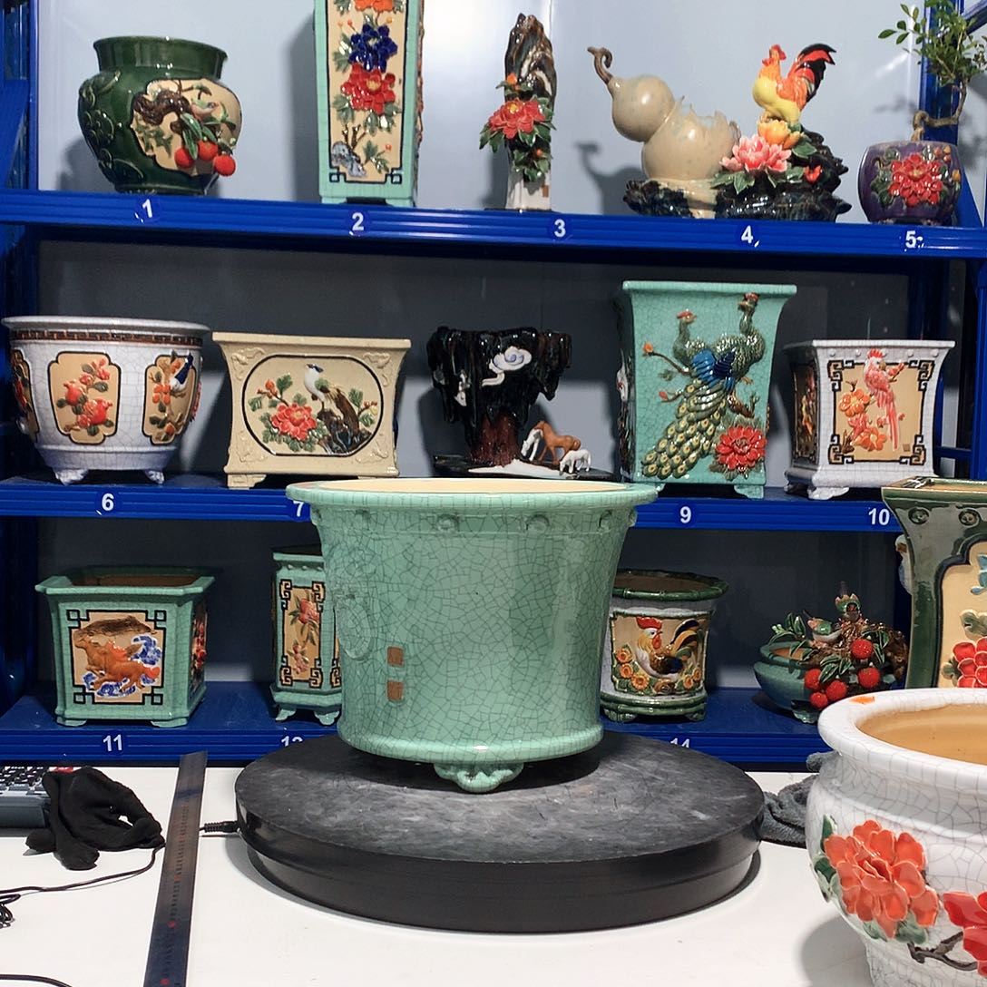 抒***情高温粗陶石湾花盆