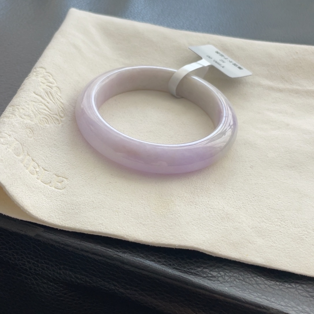 翡翠未镶嵌手镯纹52正圈