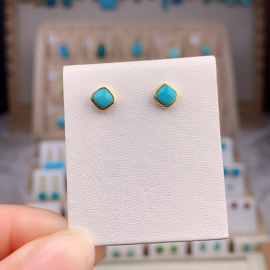 绿松石珠宝奇石银S925镶嵌