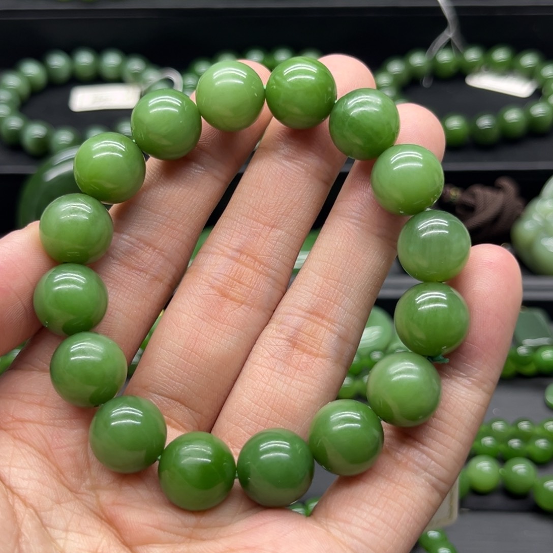 和田玉（碧玉）手链未镶嵌