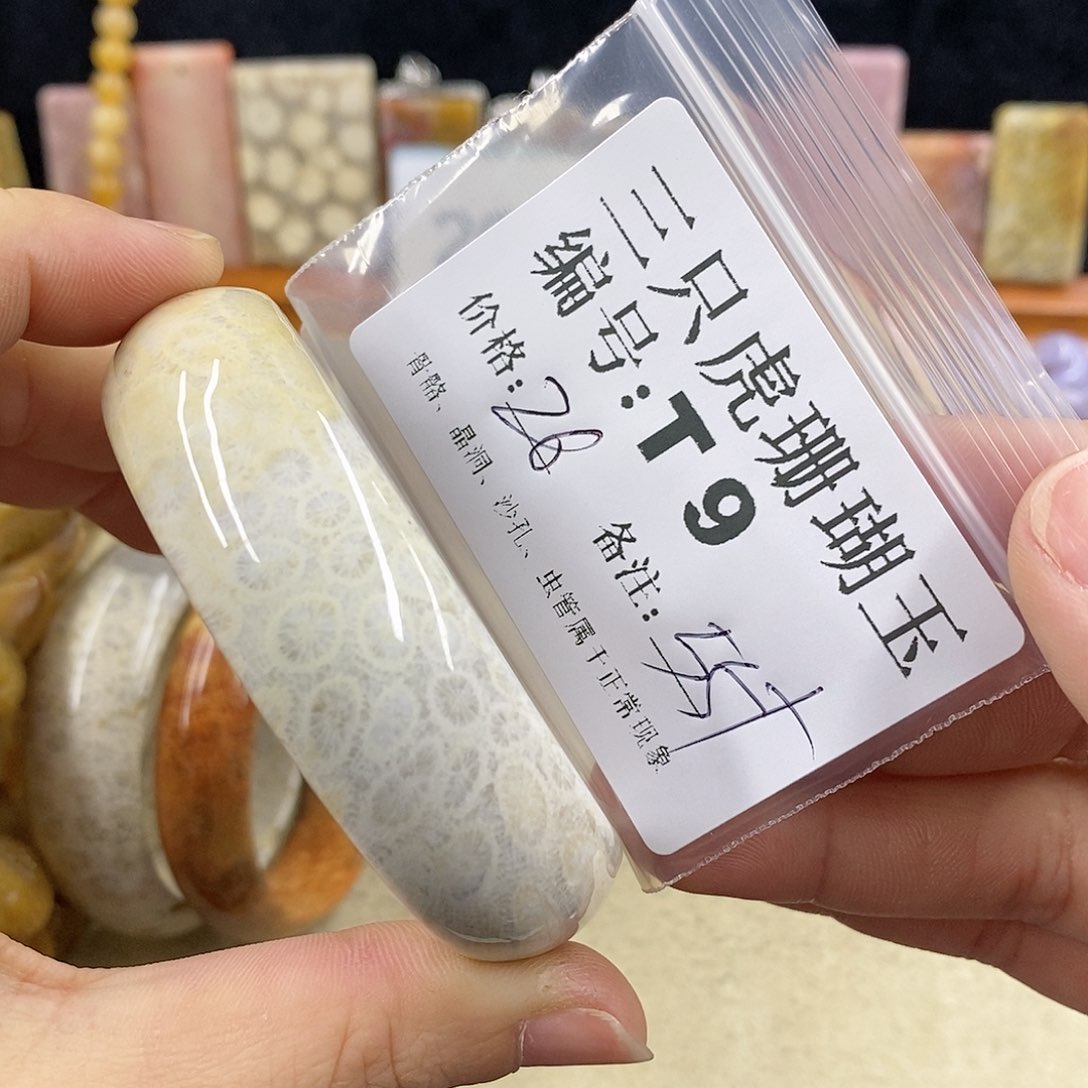 硅化珊瑚（珊瑚玉）1未镶嵌月**鸿