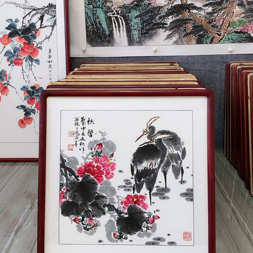 【闪购商品】国画书画作品带框65×65厘米