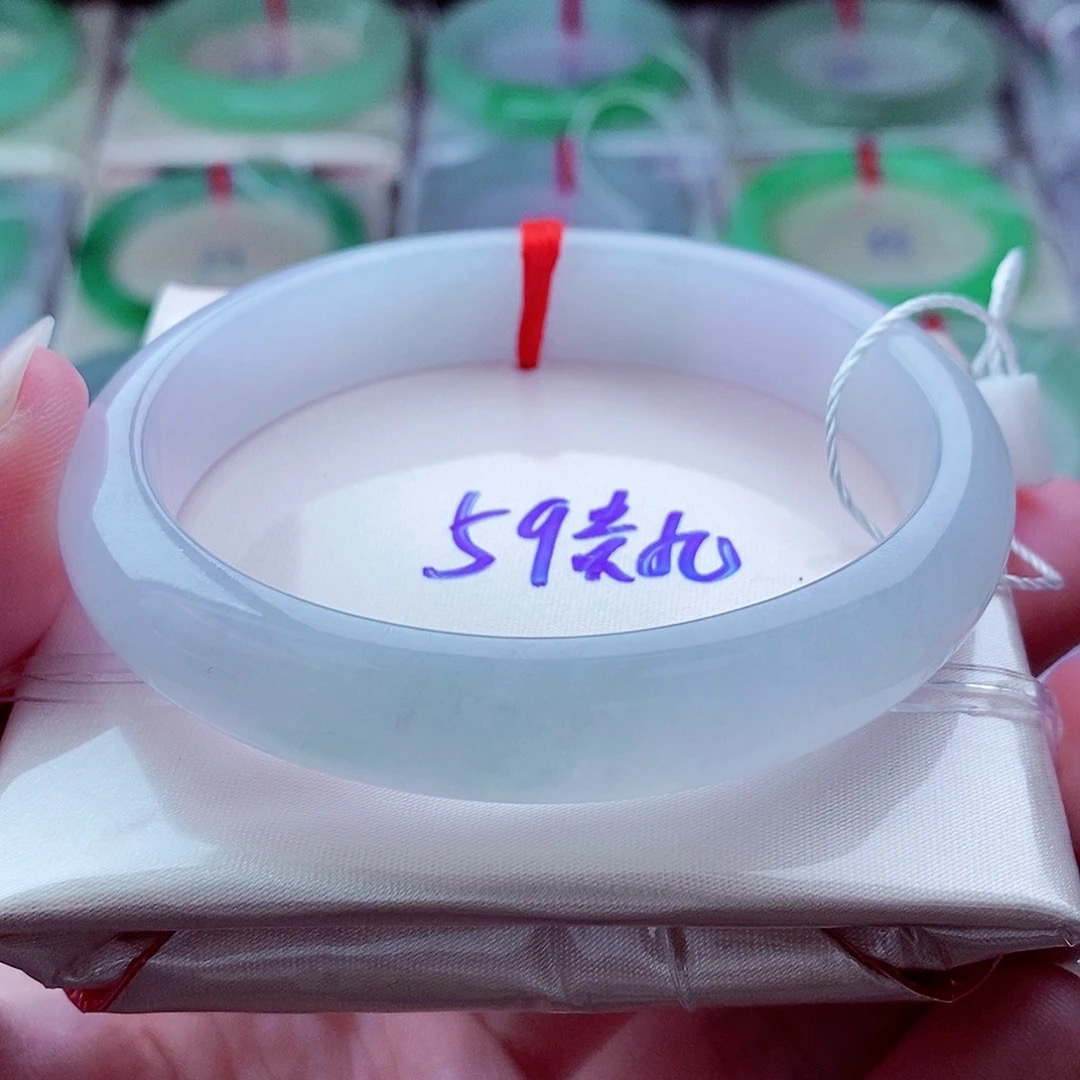 0304编59贵妃冰起胶润高贵天然缅甸翡翠A货传承59.8