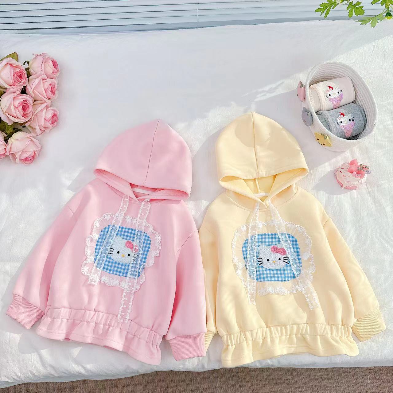 【Dannirabbit】*卡通猫咪+时尚连帽+洋气百搭*卫衣 D-H262