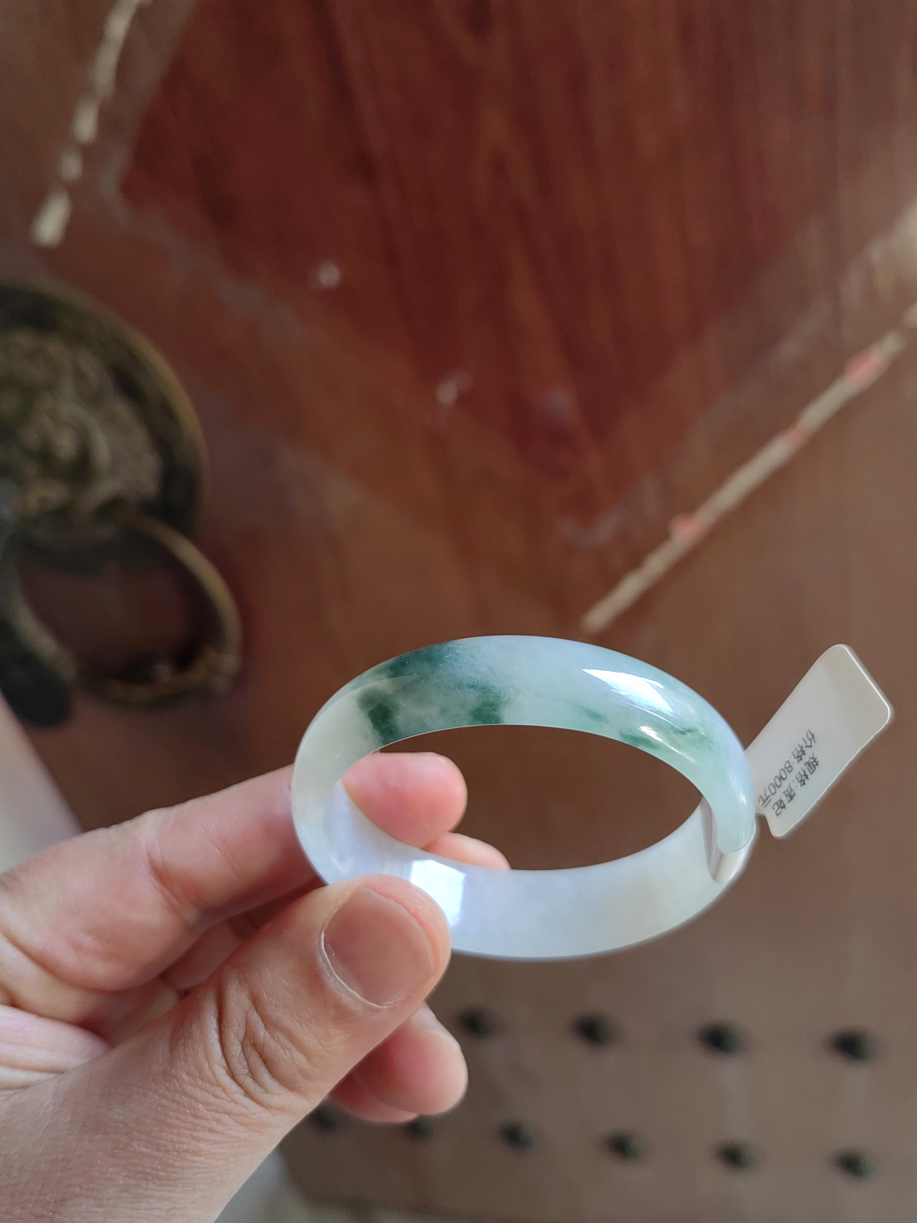 天然缅甸翡翠贵妃镯53.4圈口