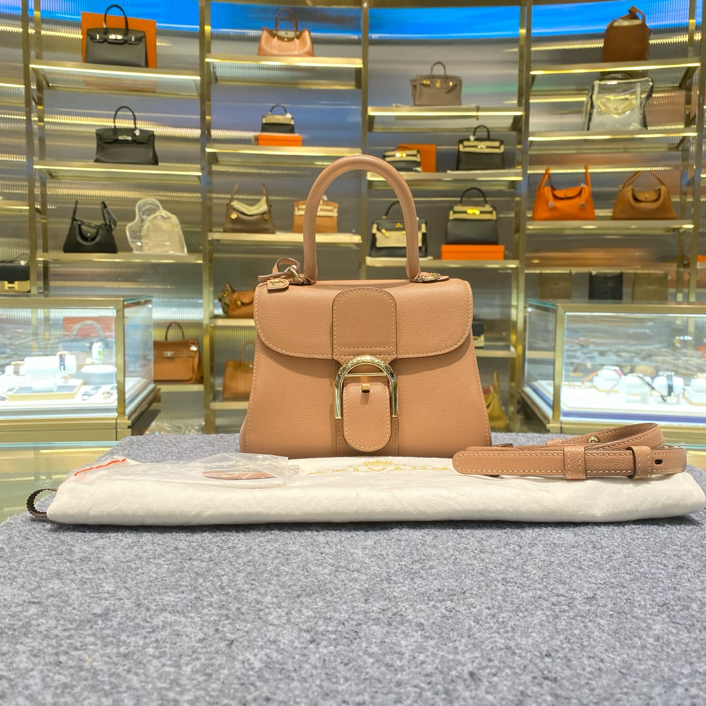 99新 Delvaux/德尔沃 经典小号手提单肩斜挎包