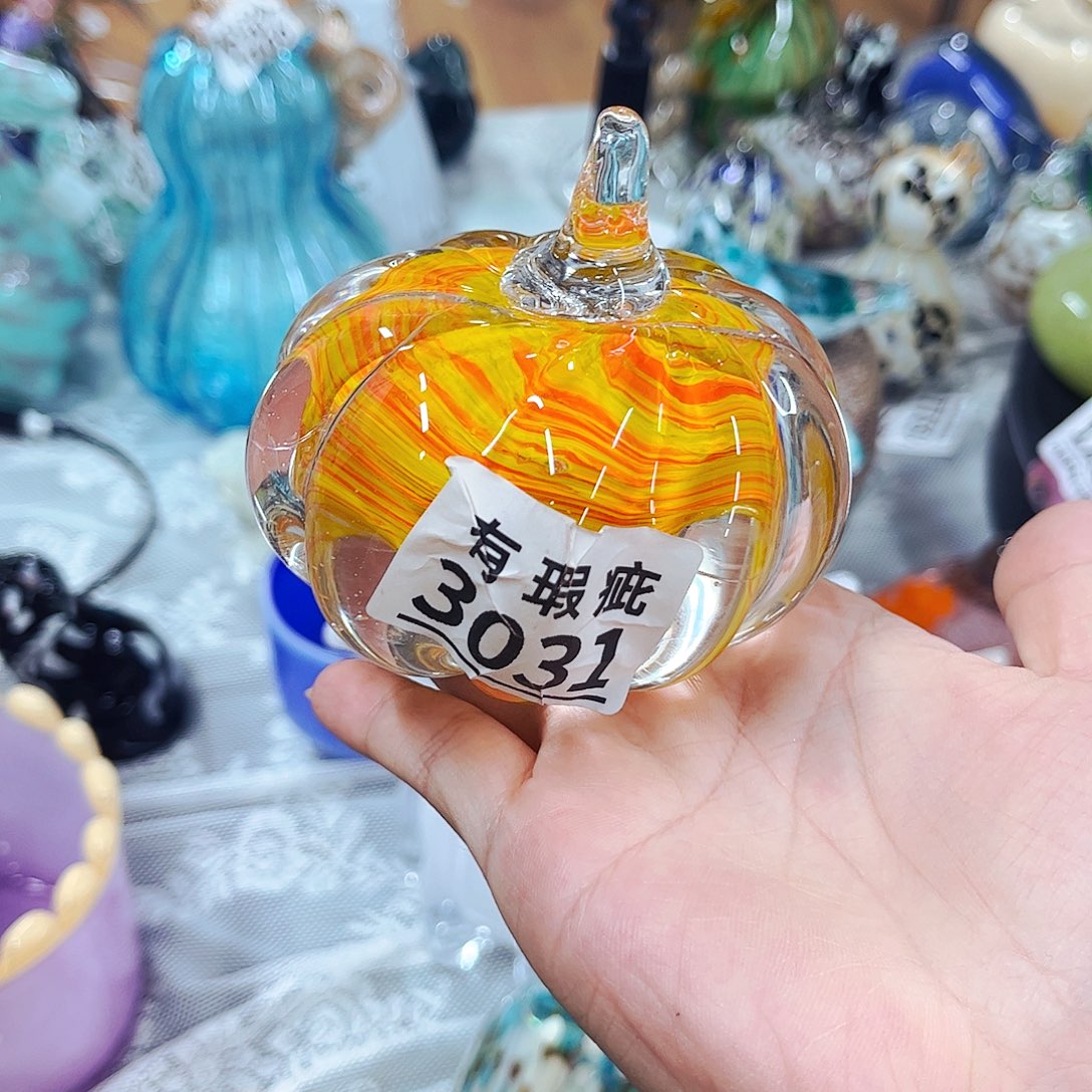 南瓜3031 家悦美居琉璃摆件瑕疵