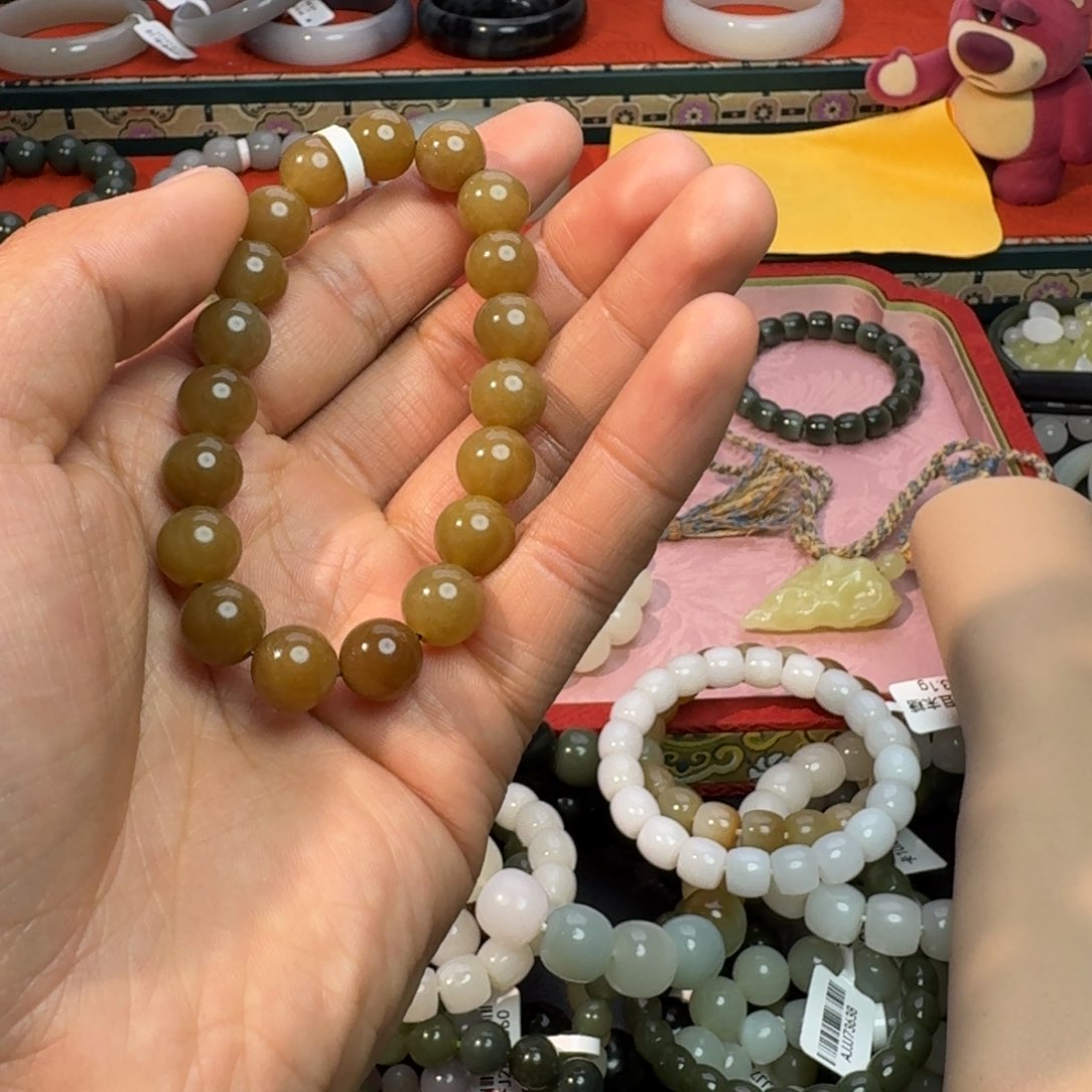 和田玉手串未镶嵌阿*