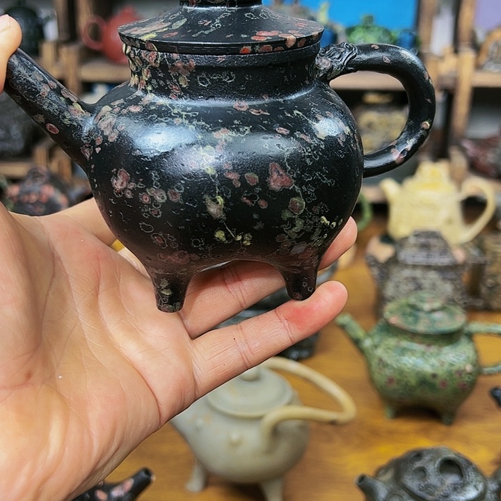 茶空间天然石材冰碛岩豹纹军**家