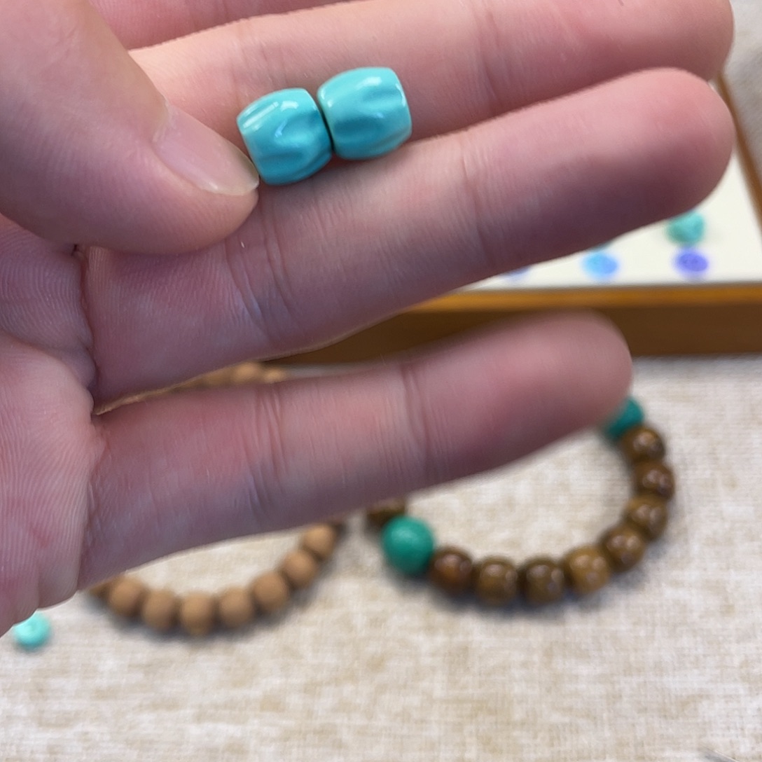 原生态湖北松配饰，直径8