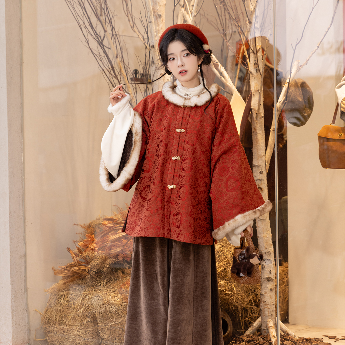 池夏【中国符号:冬禧】新年明制昭君袄六破裙原创改良汉服女 秋冬