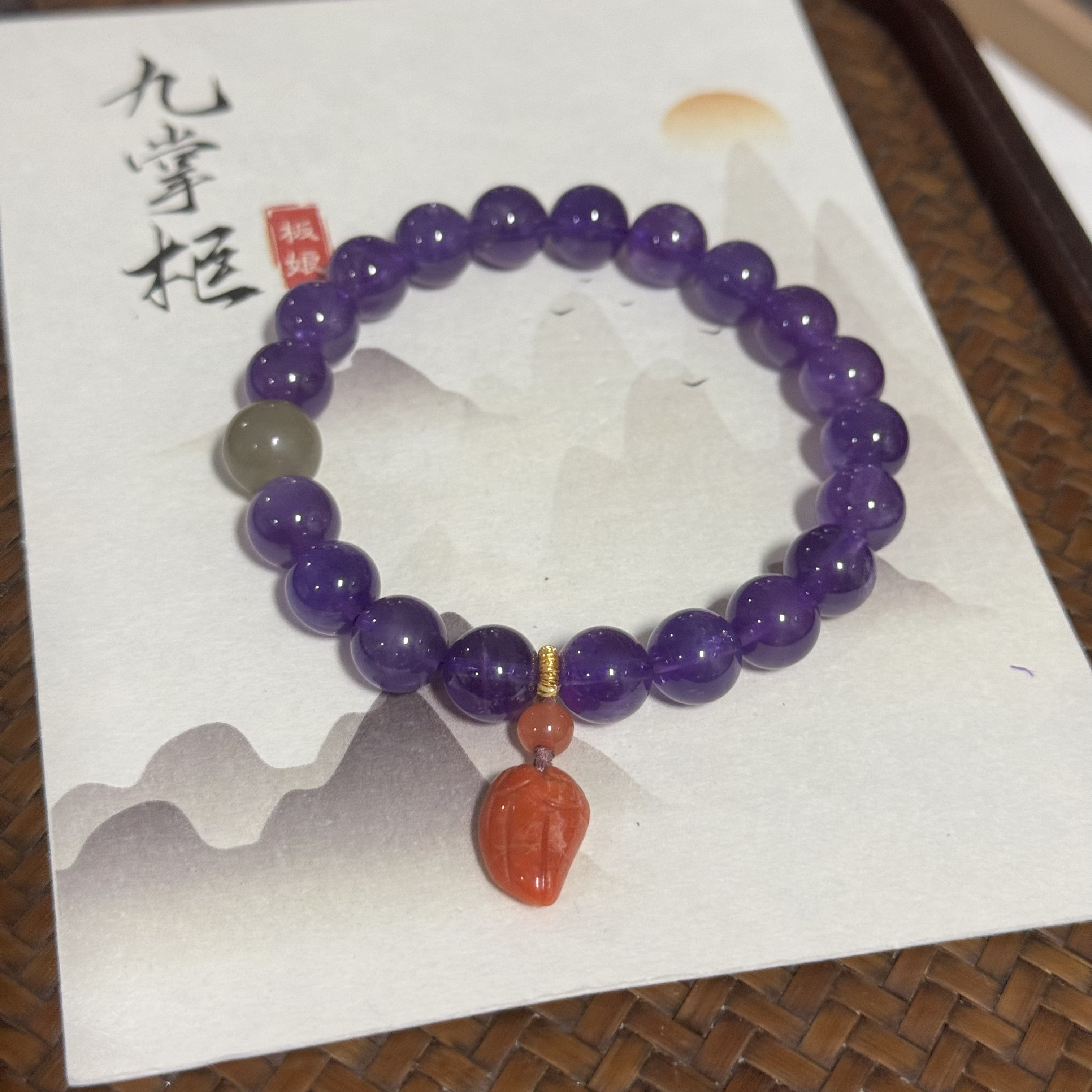 天然紫水晶单圈手串简约百搭-多样性发其一