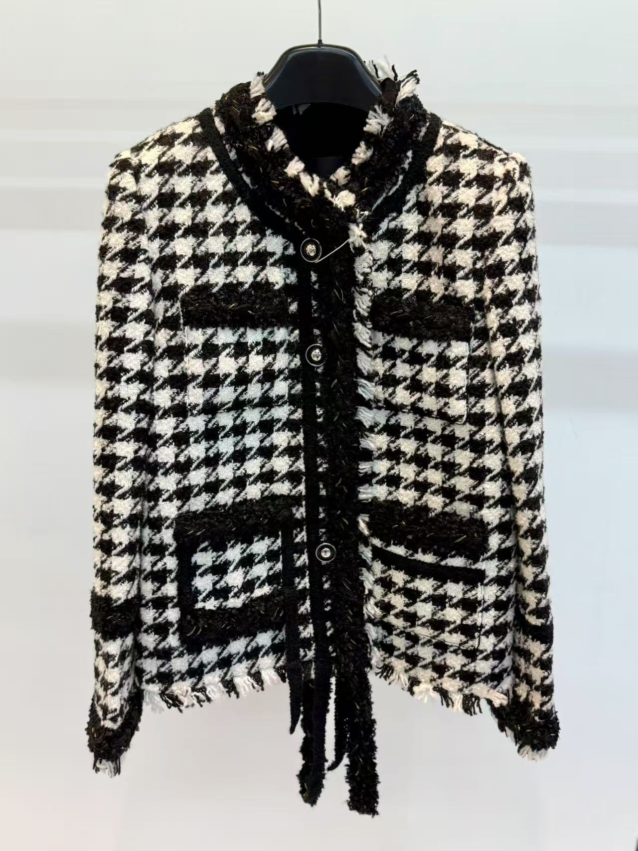 （欧）气质长袖短格子外套小香风秋冬法式上衣（24AW163-1164）