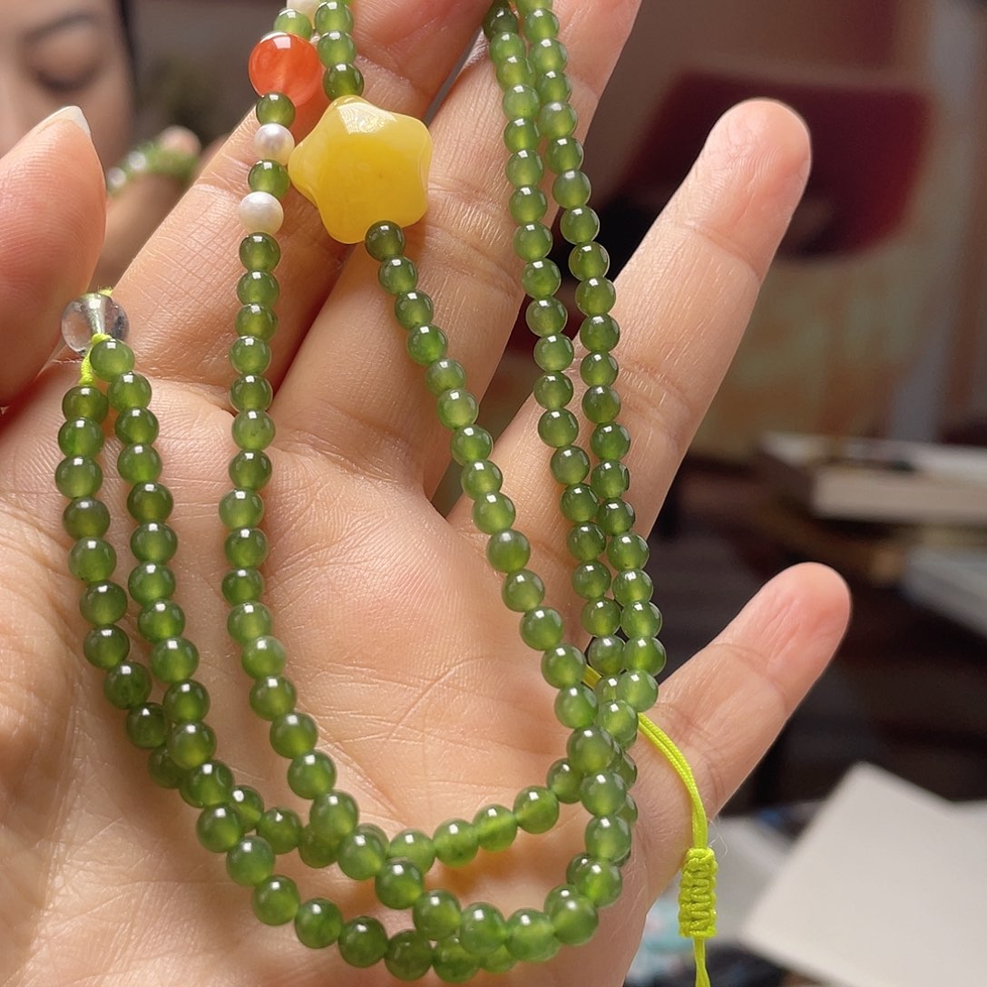 琥珀未镶嵌裸石项链