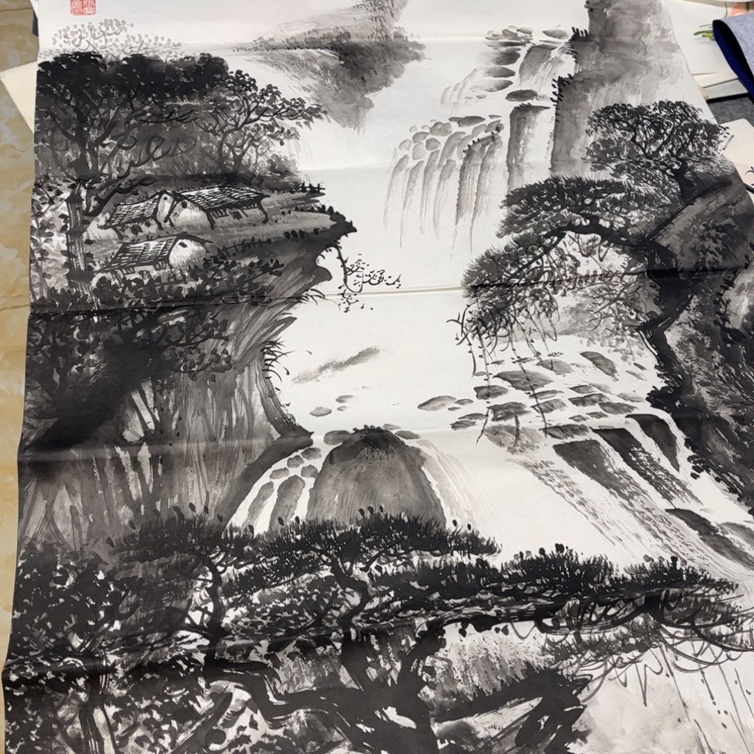 国画12.3纯手绘无边框作品