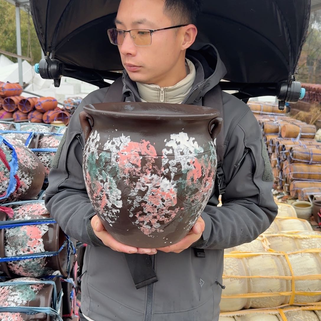 紫砂花盆口26高26（一个姹寂风胡巴