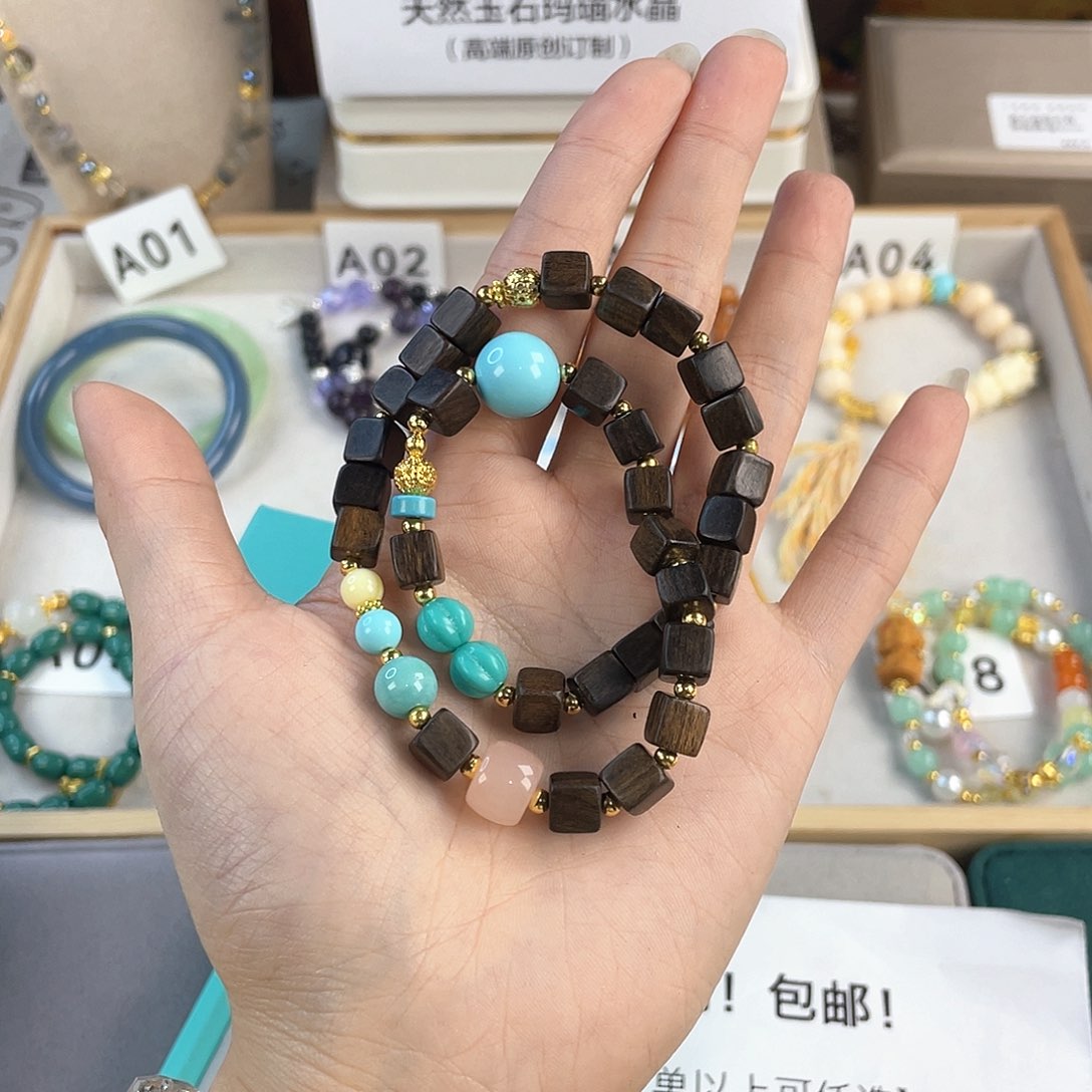 针钠钙石银S925镀金镶嵌手饰