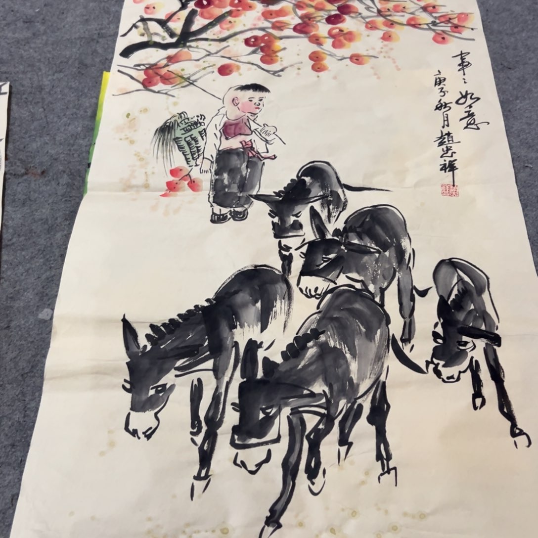 国画国画作品画心一张