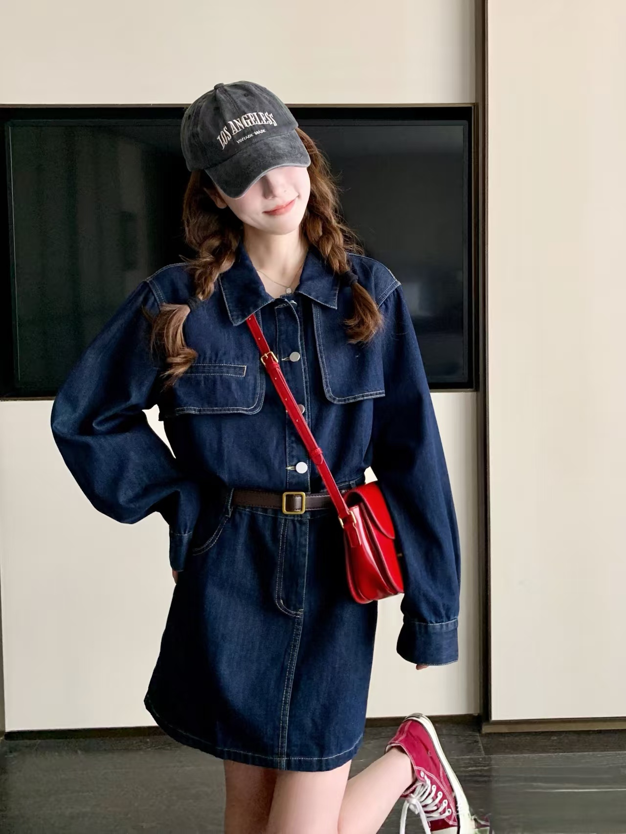 新款牛仔显瘦气质连衣裙-A1