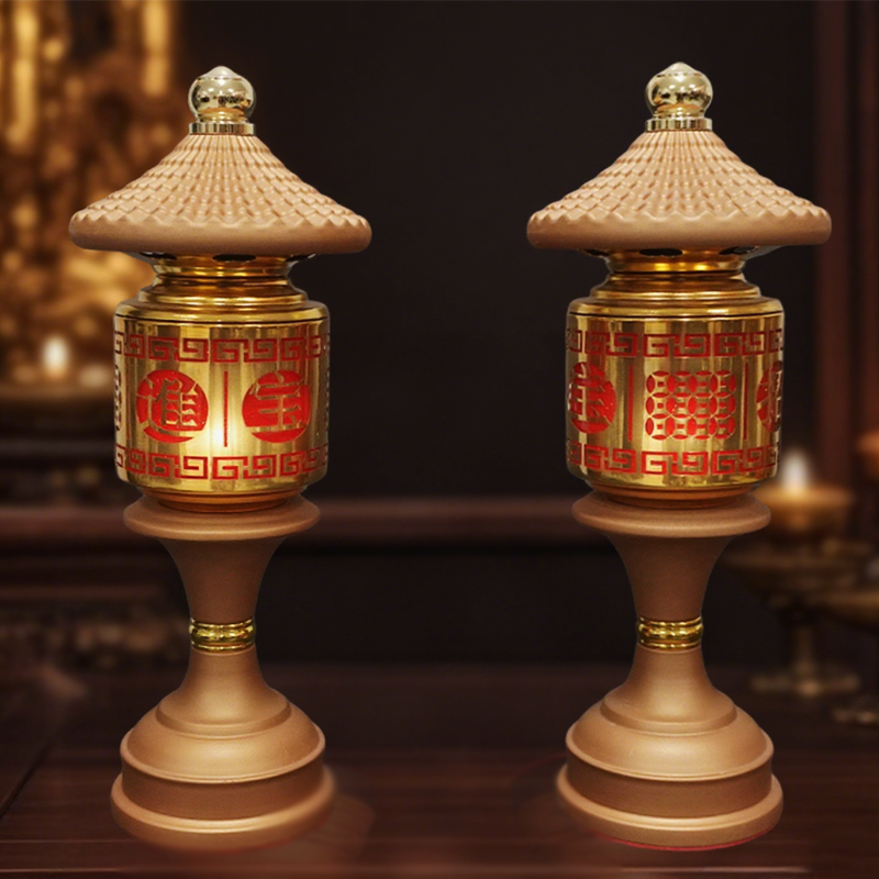 【孤品】家用佛前供灯莲花灯宫灯长明灯关公灯神社灯电烛灯家用