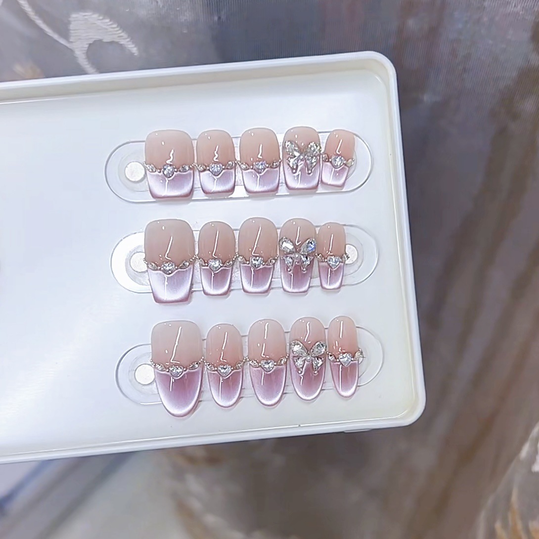 3000 NAIL “自由之蝶”设计师高定原创纯手工高级感猫眼显白穿戴甲