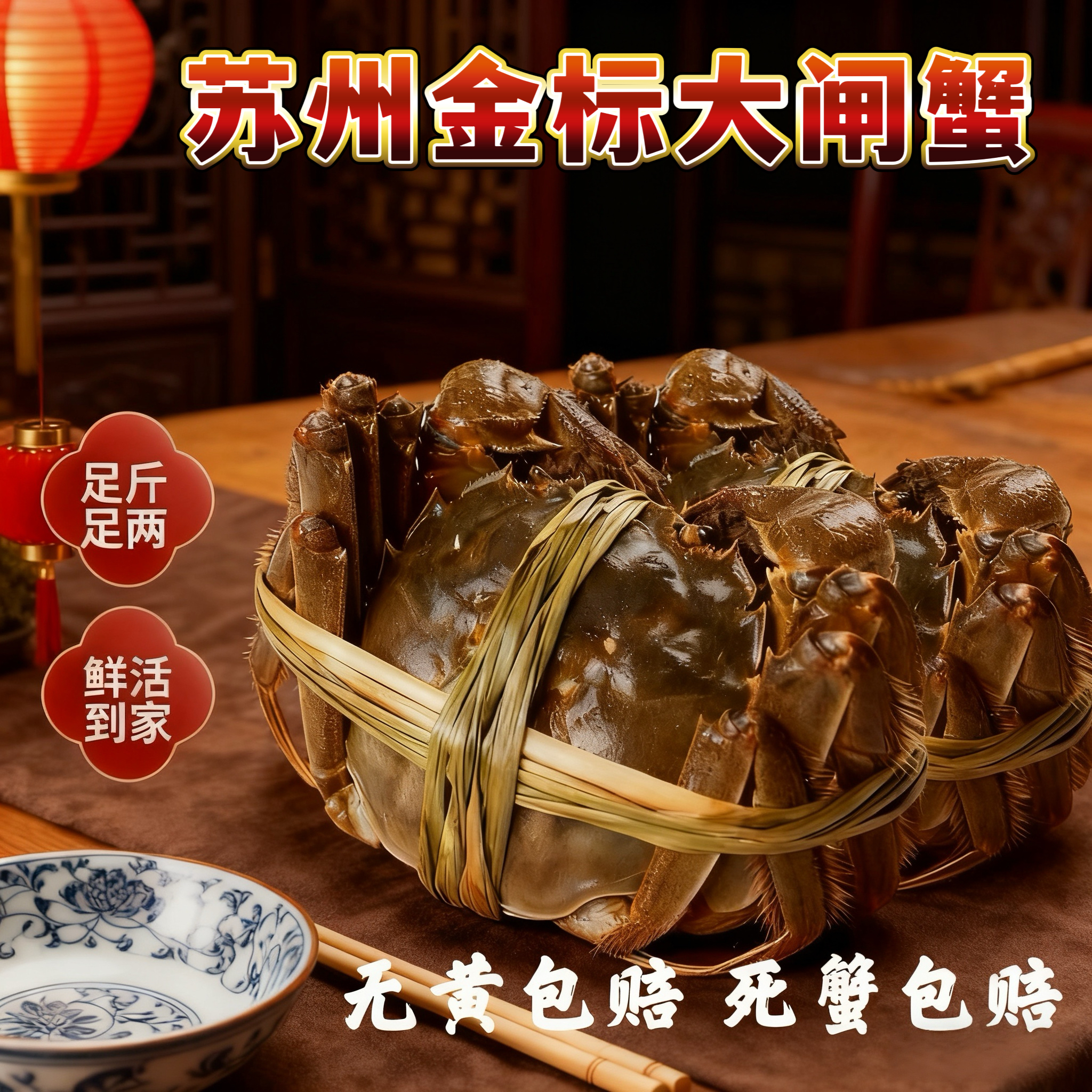 【苏州金标大闸蟹】公母组合公5.7~5.4 母4.7~4.4两礼盒装冷链包邮8+2到手10只活蟹
