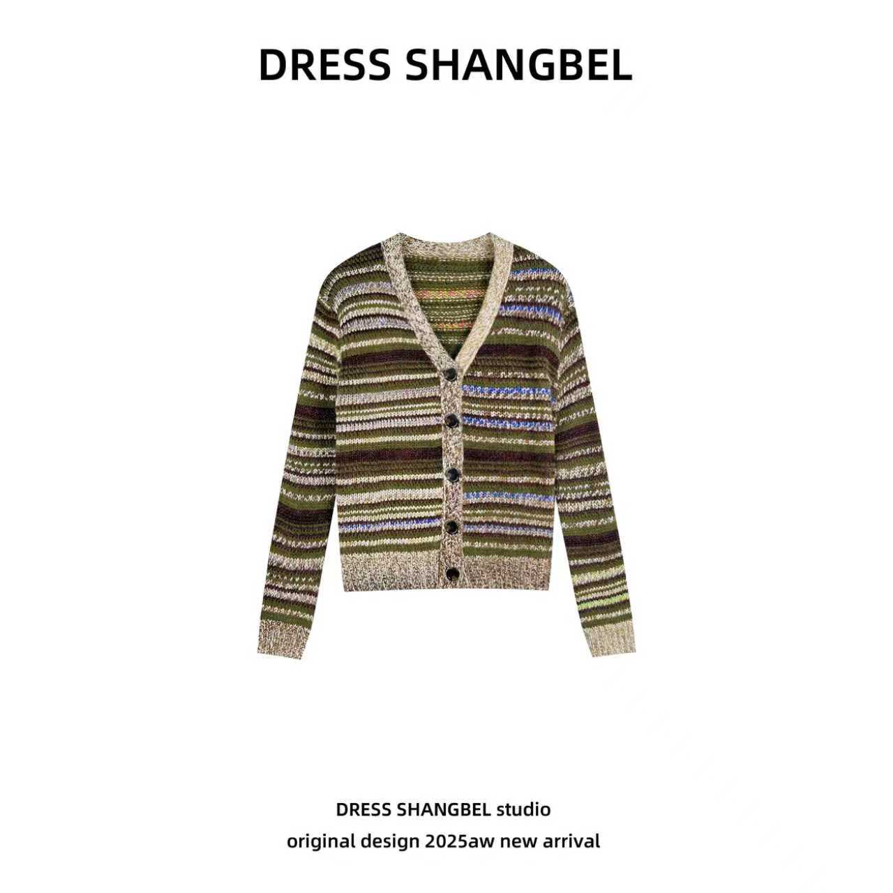 DRESS -秋冬新款C16设计师潮流百搭长袖显瘦开衫毛针织衫6124H