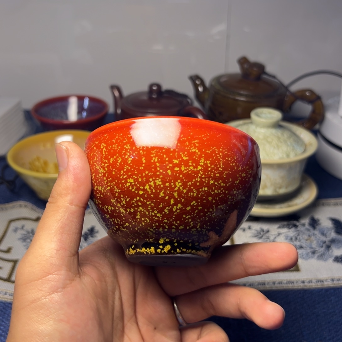 建阳建盏喝茶主人杯满彩9口