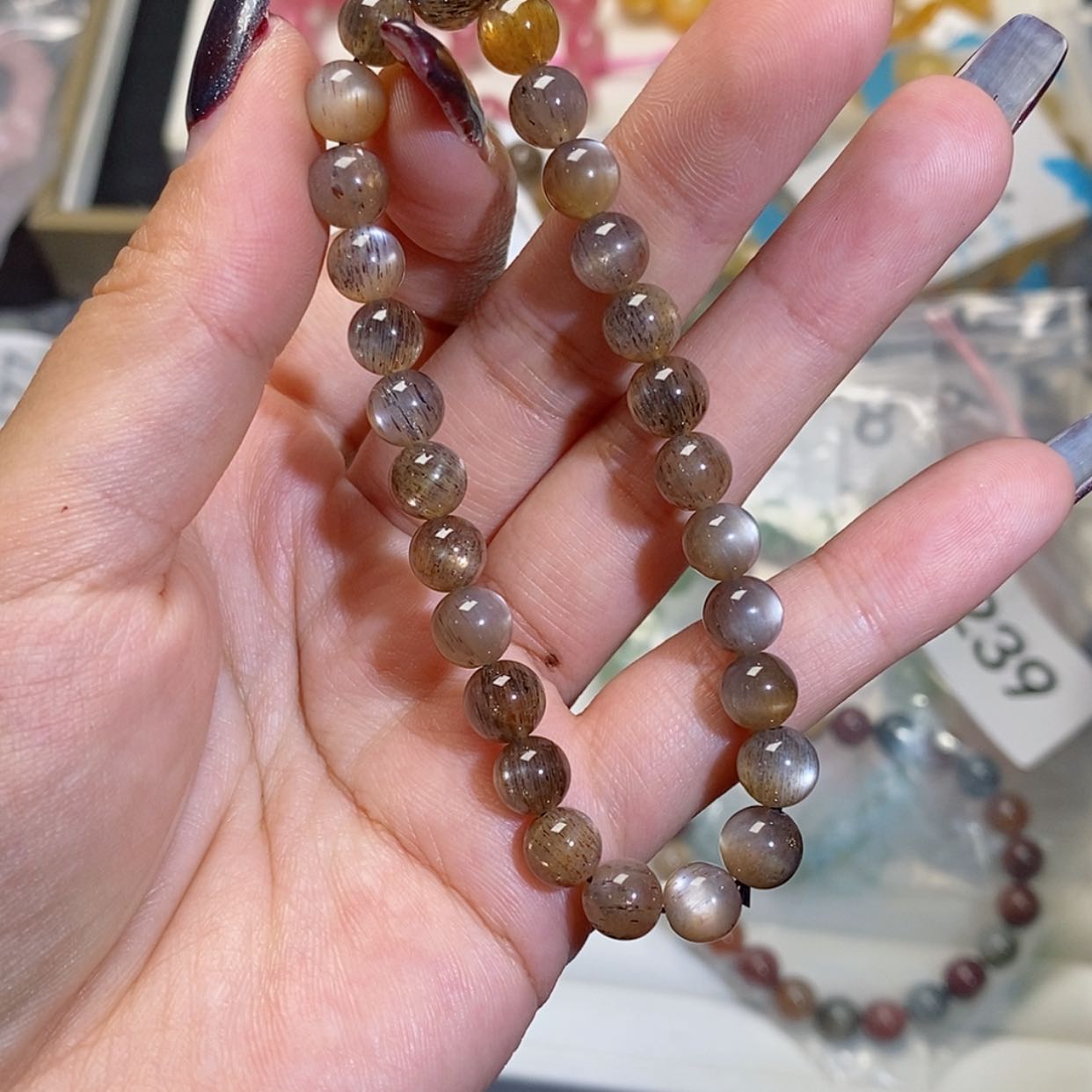 【闪购商品】水晶手链未镶嵌黑金骨干204