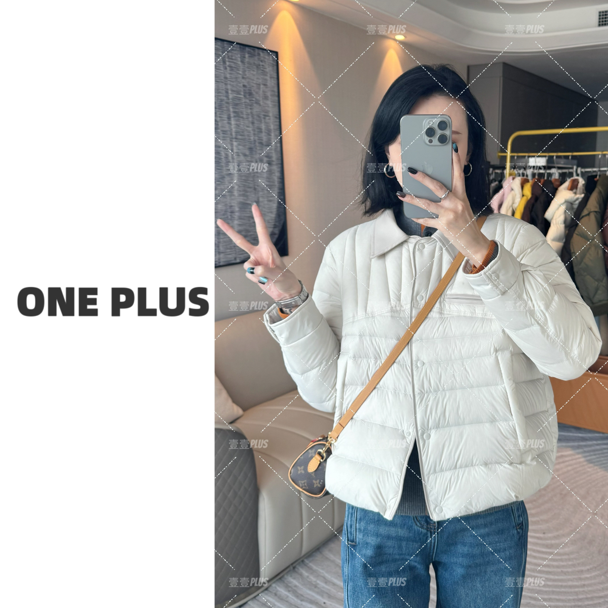 【90白鸭绒】冬季新款翻领款休闲羽绒服