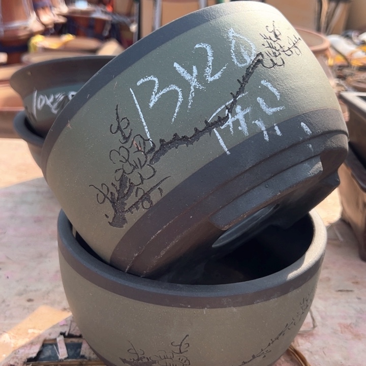 红陶紫砂碗盆口20