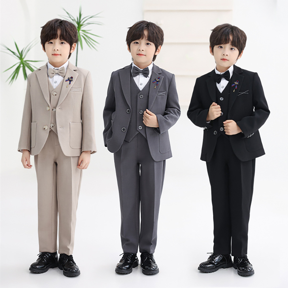 春秋婚礼西服大童礼服花童礼服套装钢琴演出主持人外套演出服正装