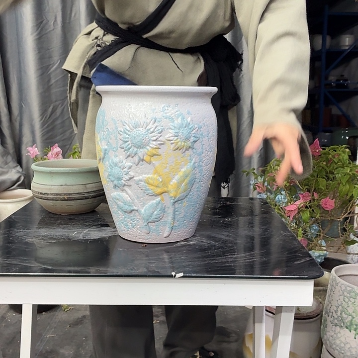 19×24 -粗陶花盆有孔-买买买