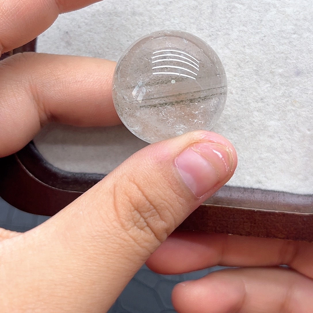 未镶嵌水晶珠宝半成品22 满天星绿幽灵球28mm