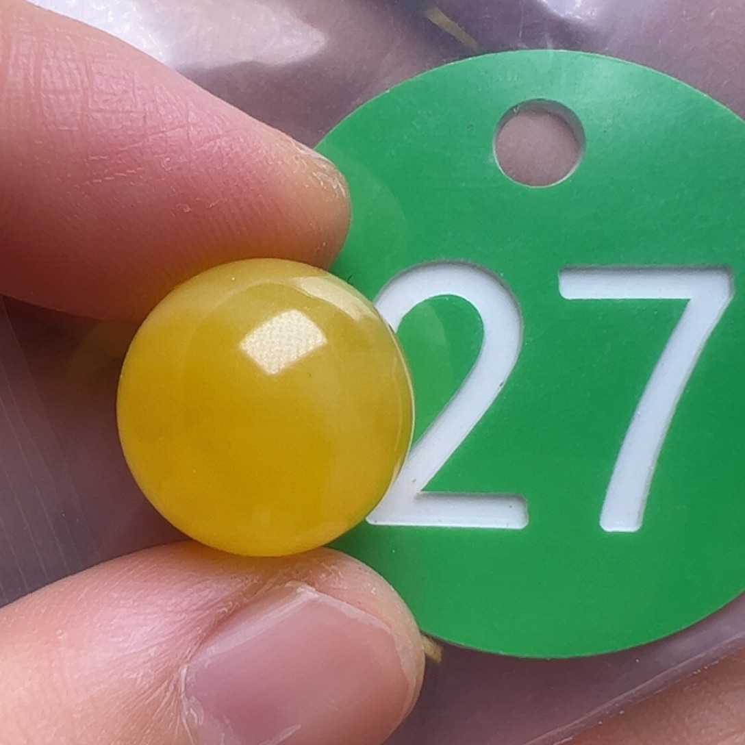 蜜蜡未镶嵌珠宝奇石14.7mm微瑕