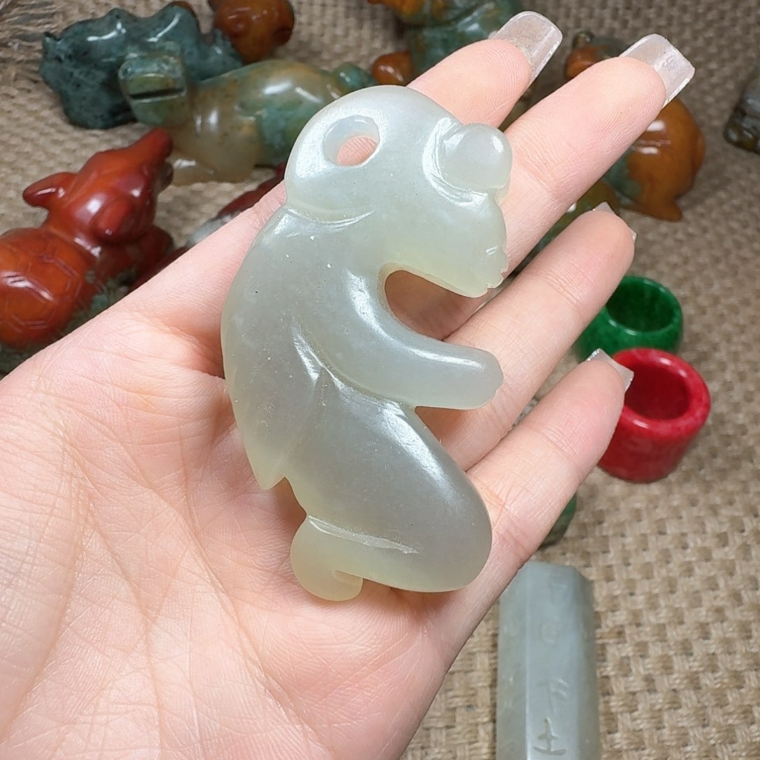 白玉菩提吊坠挂件