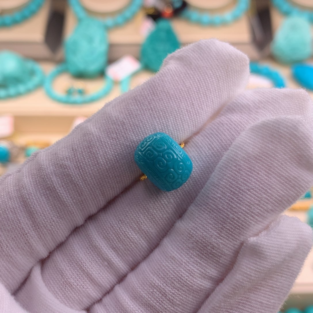 绿松石珠宝奇石未镶嵌12.6-9.1