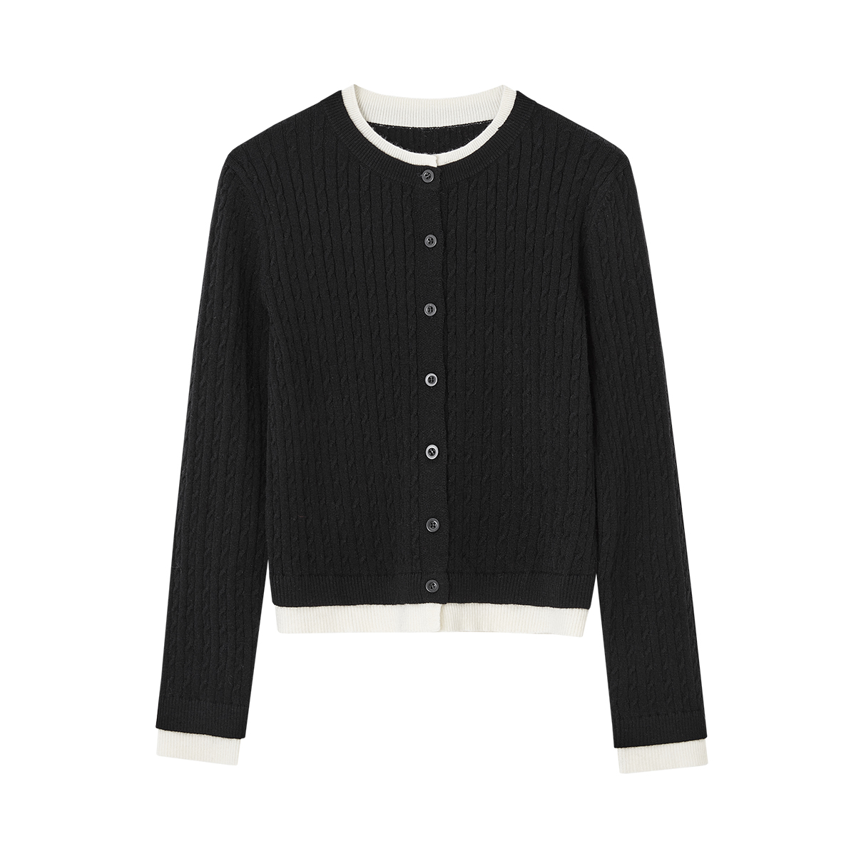 【小北专属】朗文斯汀时尚气质撞色针织开衫DZMZ4511C09559