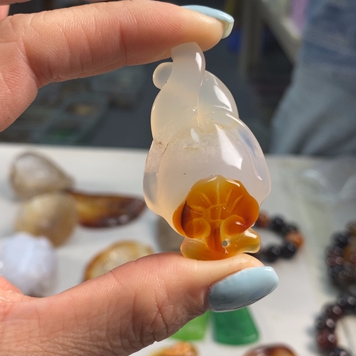 玛瑙/玉髓吊坠(不含链)未镶嵌