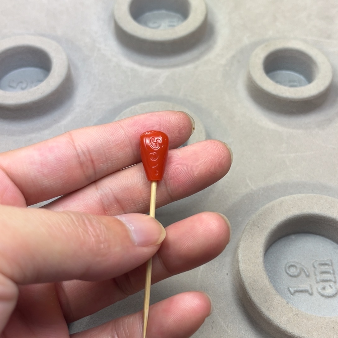 南红玛瑙博古龙三通 尺寸9.6*8.4 无瑕疵未镶嵌