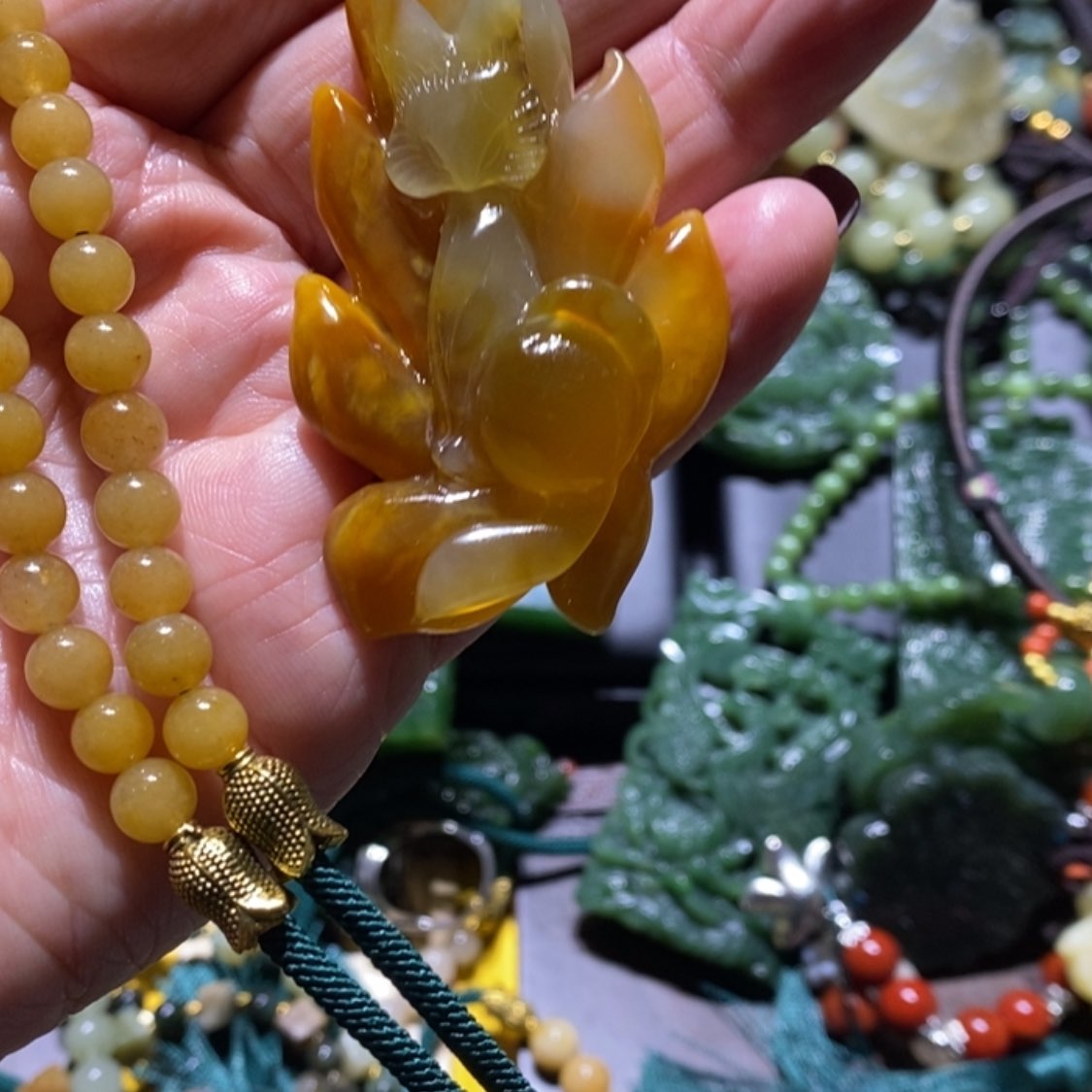 【闪购商品】岫玉毛衣链未镶嵌