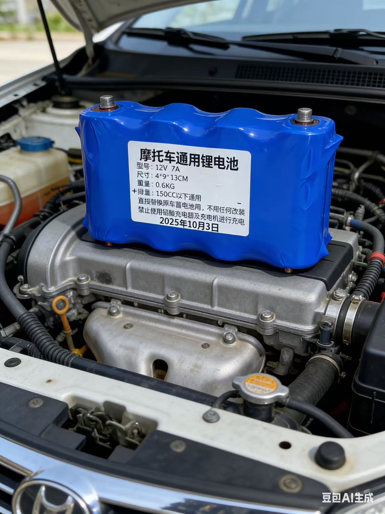 （单块）12v7A摩托车通用磷酸铁锂电池